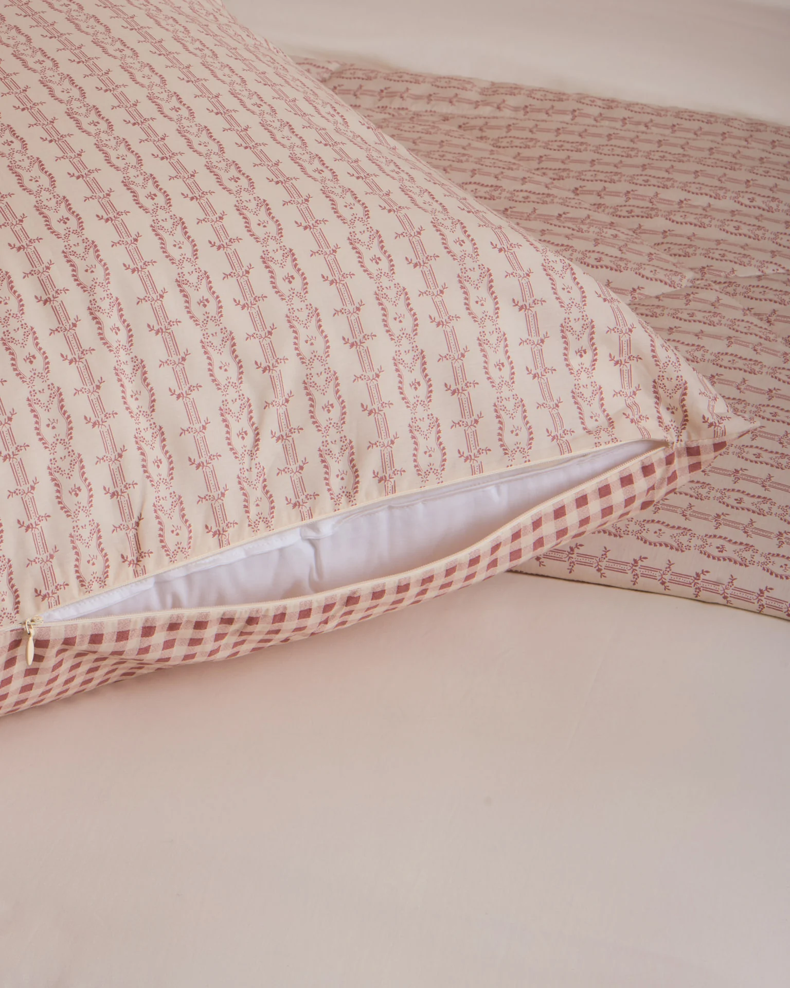 Foxford Poppy Reversible Cushion- Large - Image 3