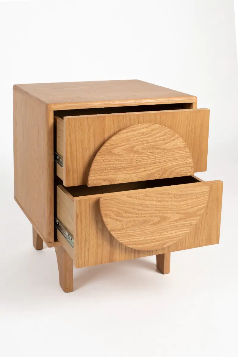 Side Table / Bedstand Groove Natural Oak - Image 3