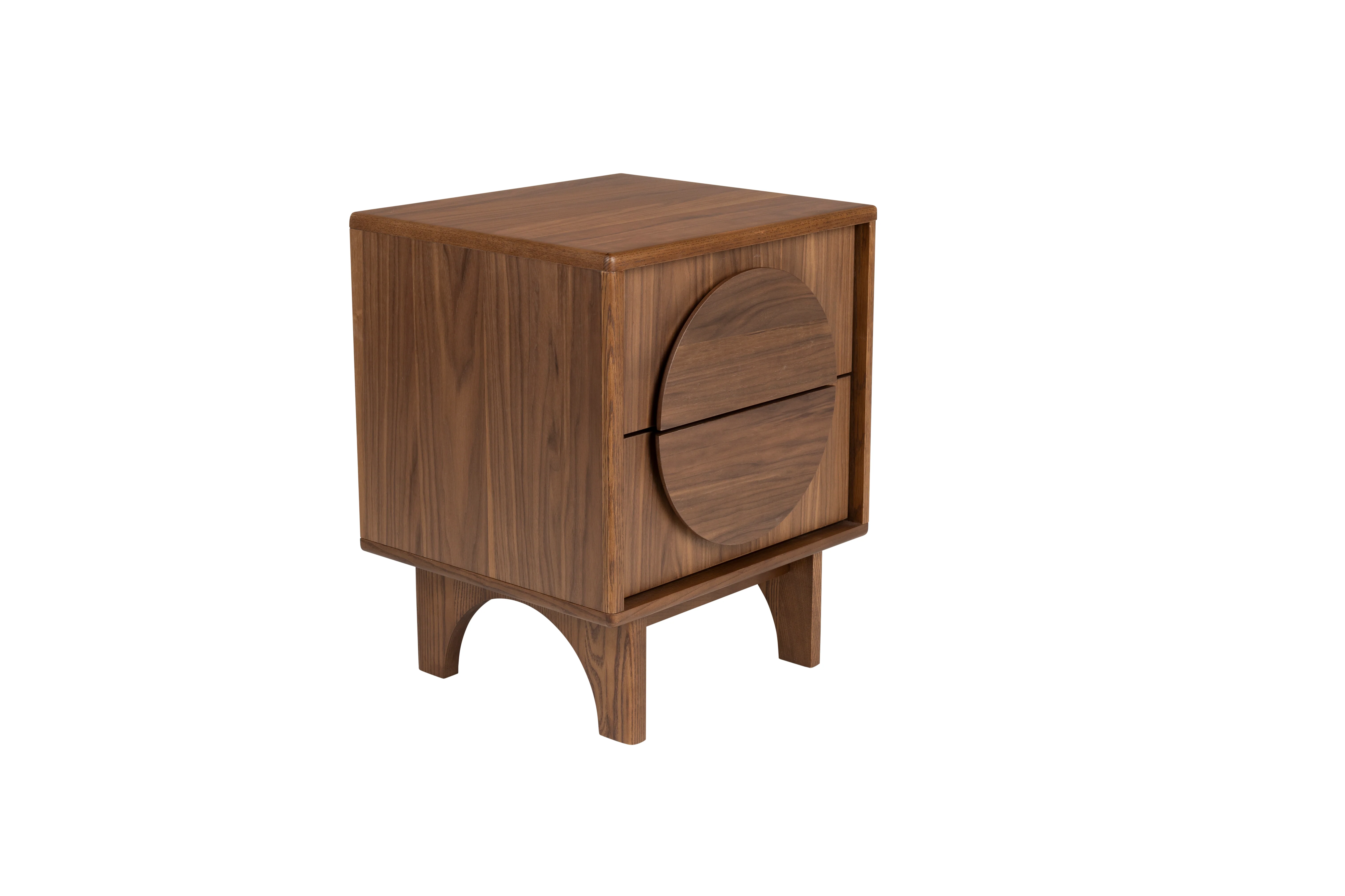 Side Table / Bedstand Groove Walnut - Image 3