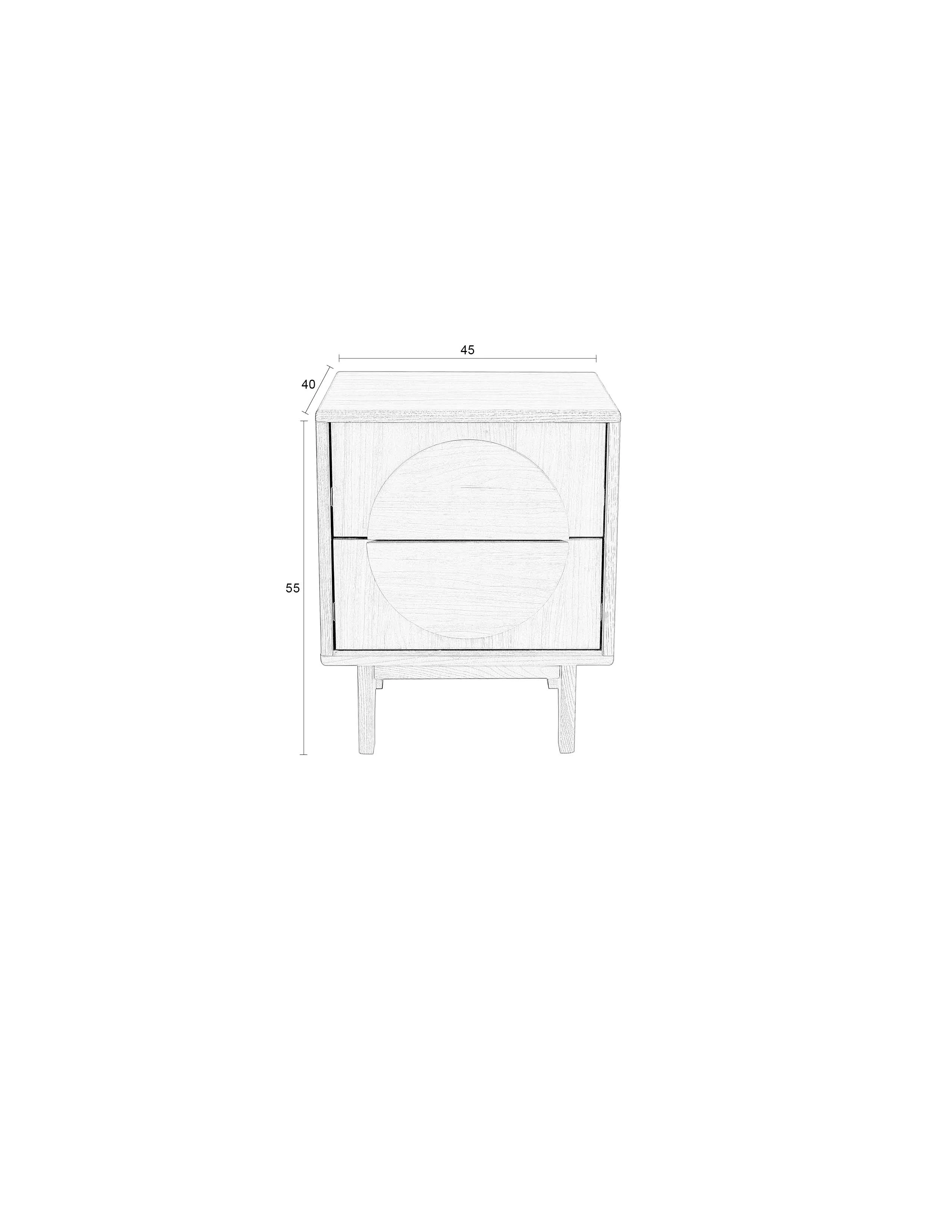 Side Table / Bedstand Groove Walnut - Image 5