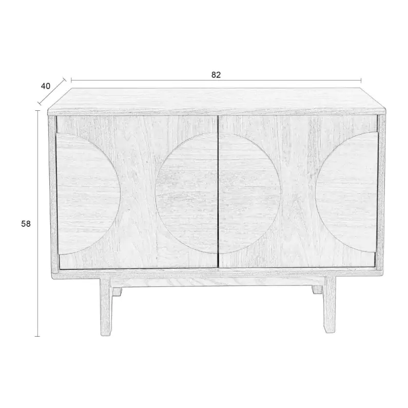 Sideboard Groove 2 Doors Natural Oak - Image 9