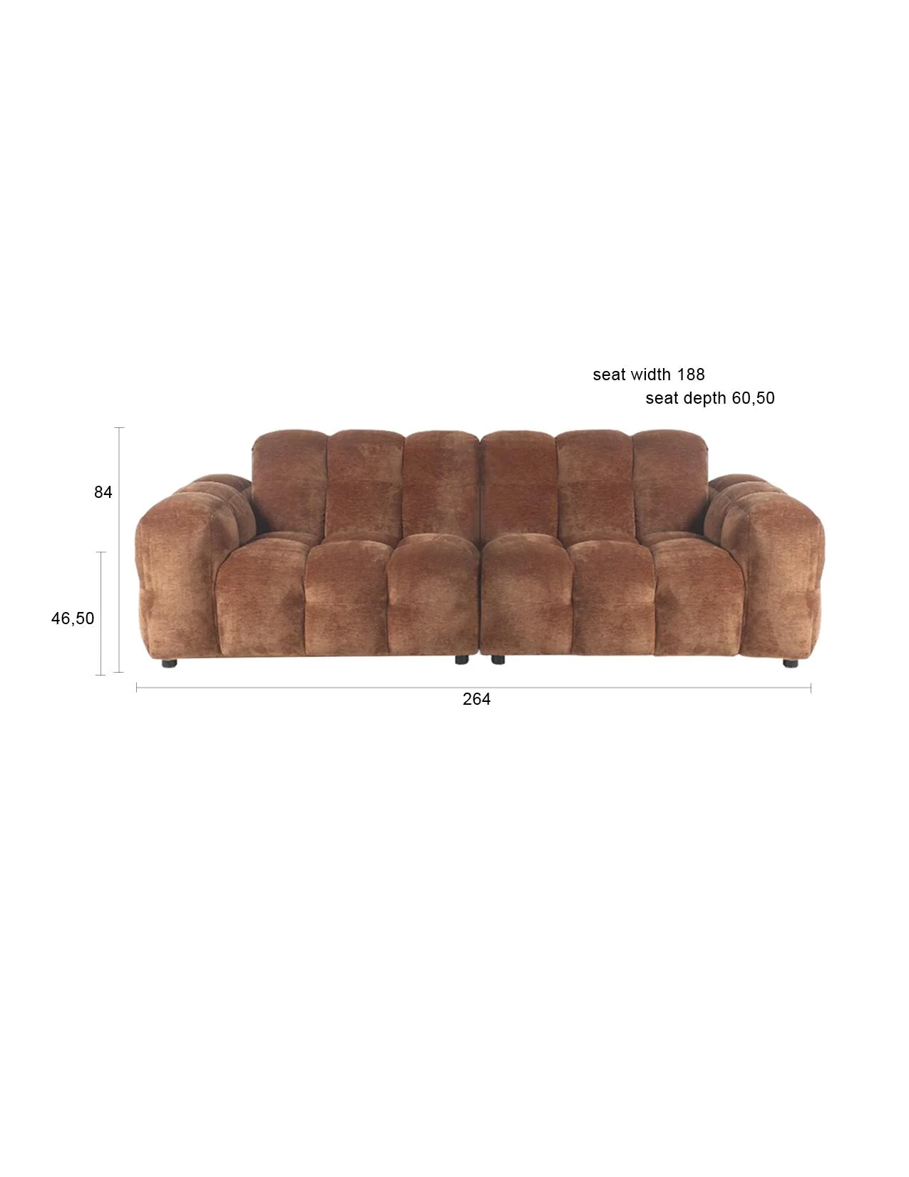 Sofa Hackman 3-Seater Leather Cognac - Image 8