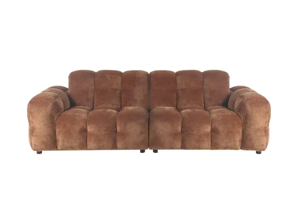 Sofa Hackman 3-Seater Velours Cognac - Image 2