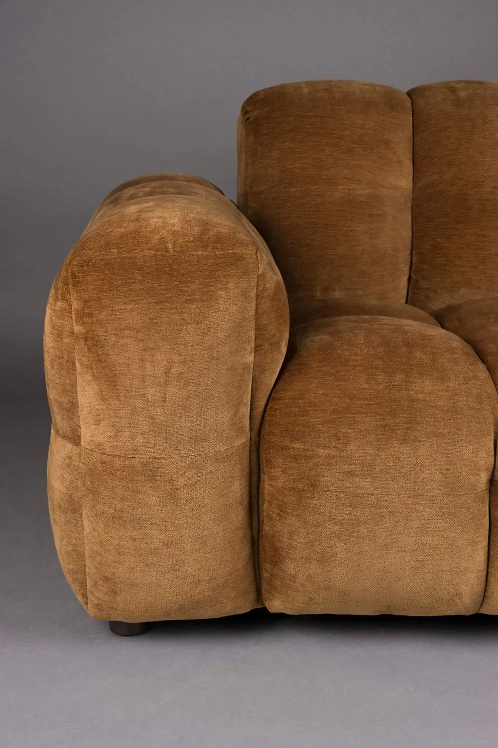 Sofa Hackman 3-Seater Velours Cognac - Image 4