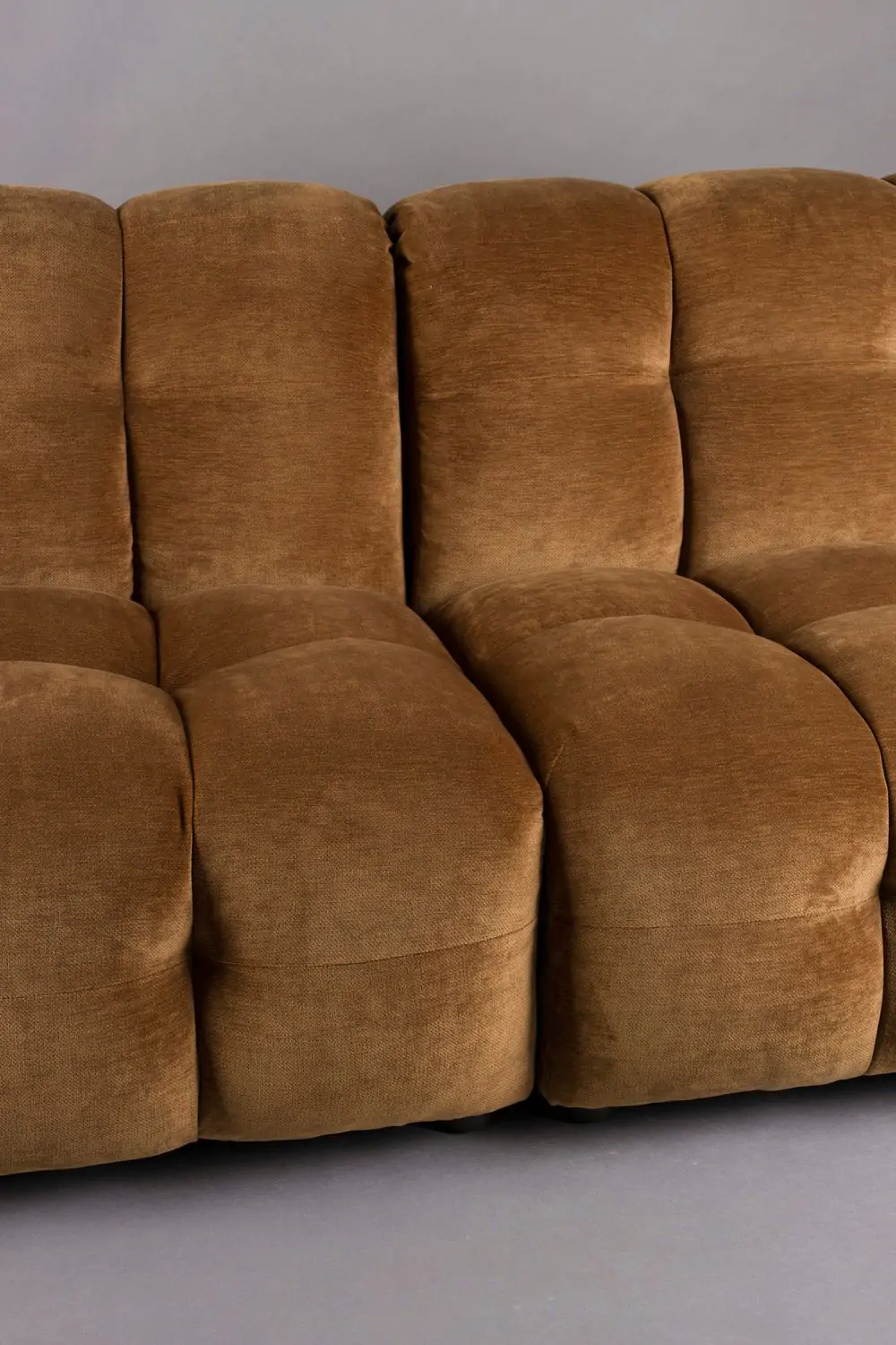 Sofa Hackman 3-Seater Velours Cognac - Image 5