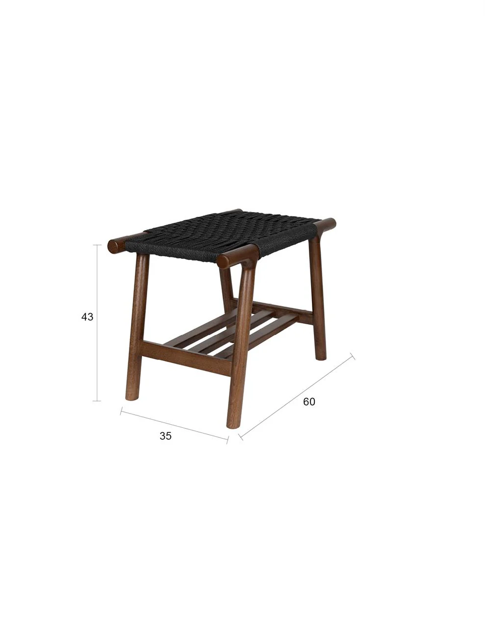 Stool Kintaro Walnut - Image 8