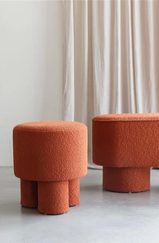 Stool Marcos Red Brown