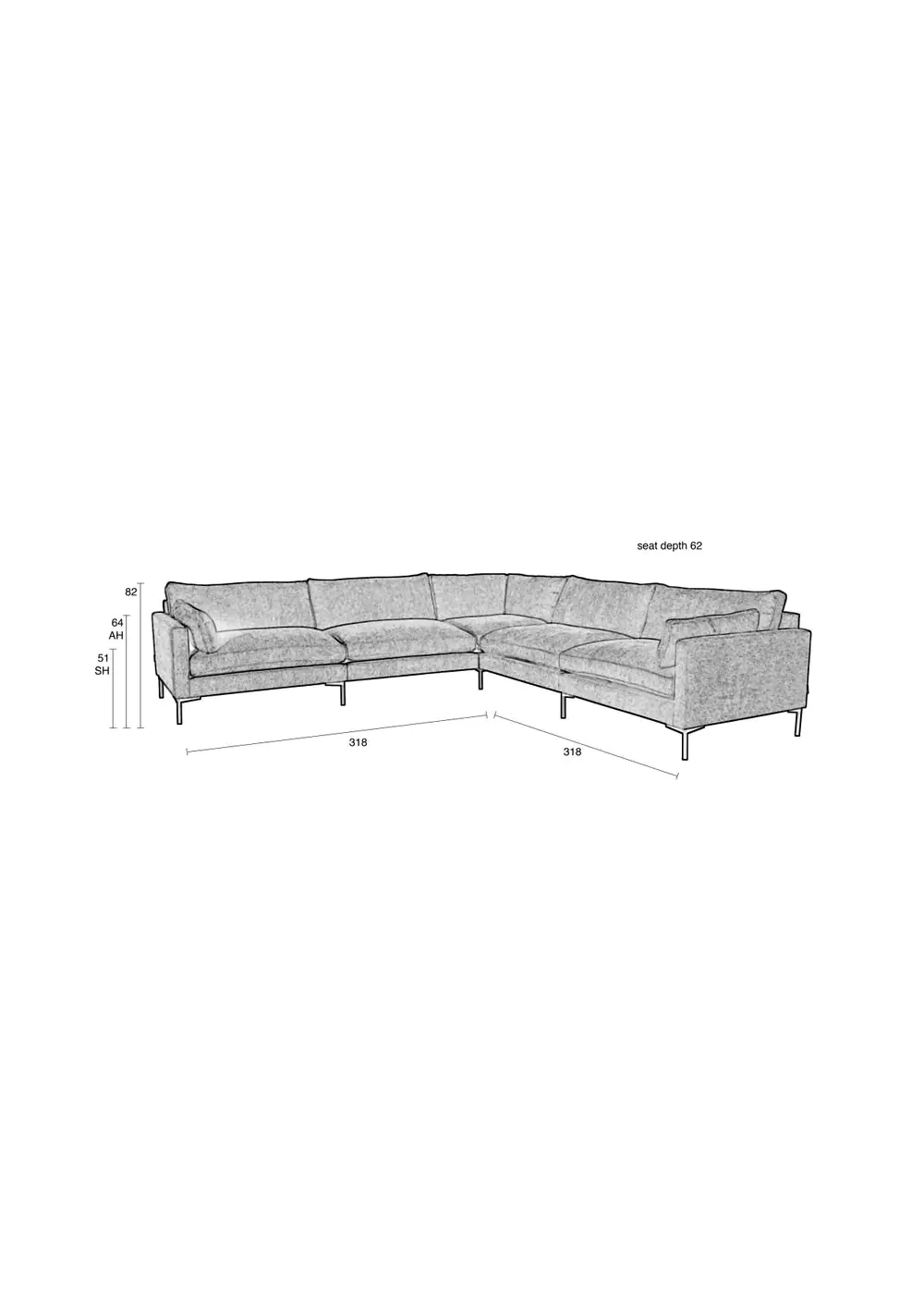 Summer Sofa 7-Seater Cream - Image 9