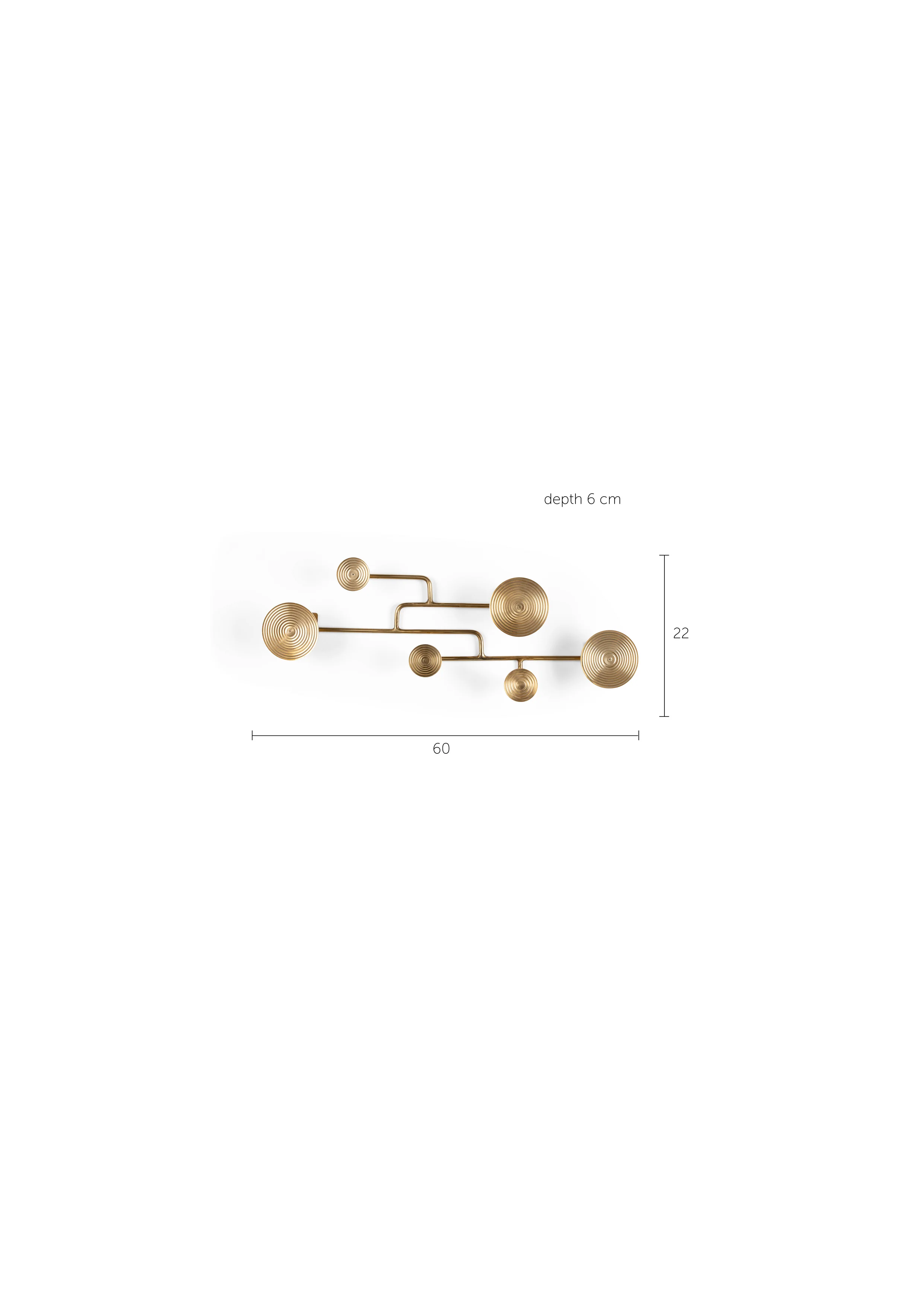 Wall Coat Rack Hypnotising Brass - Image 6