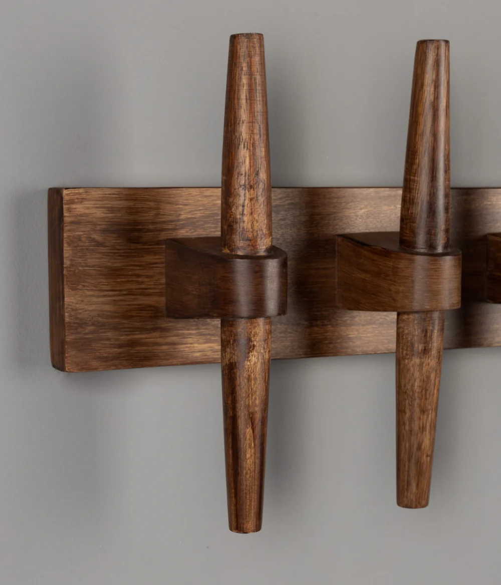 Wall Coat Rack Jakub Walnut - Image 4